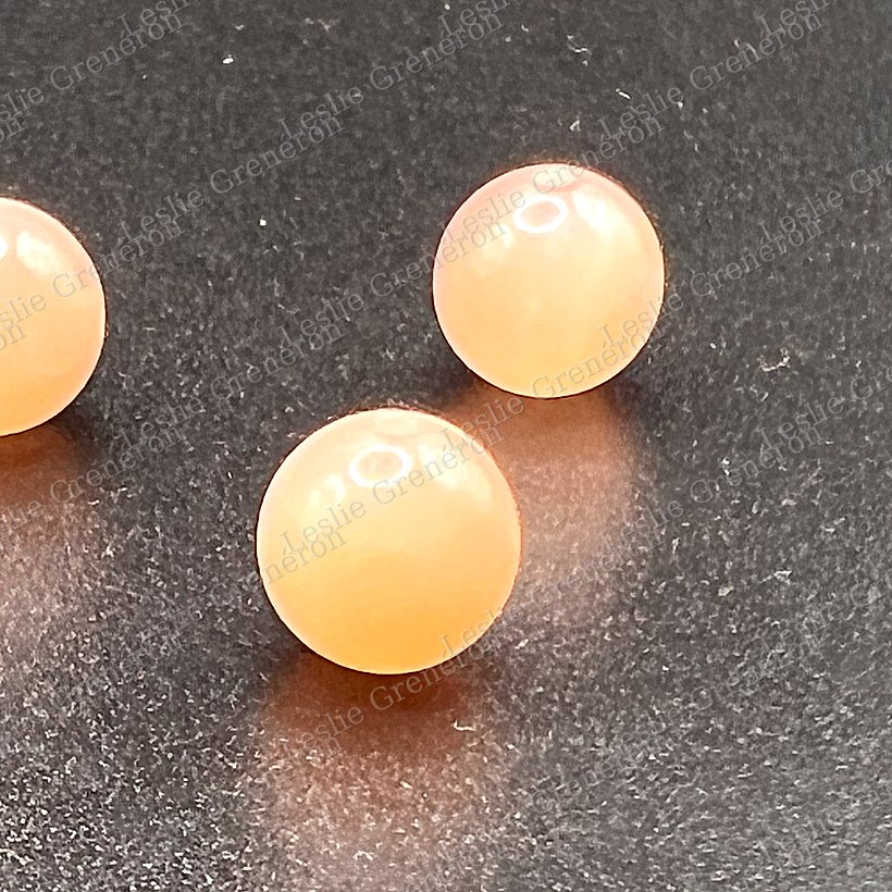 Perles de pierre de lune orange