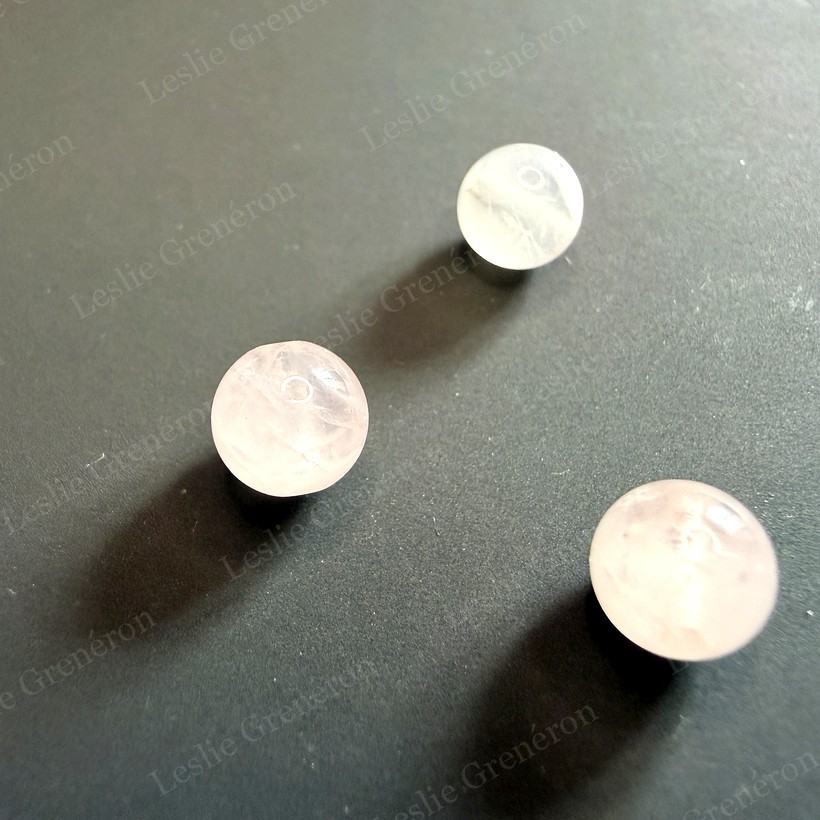 Perles de Quartz rose violet